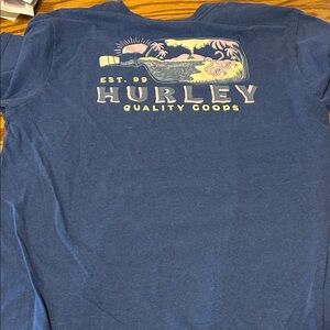 Hurley Blue Tee with Graphic Design